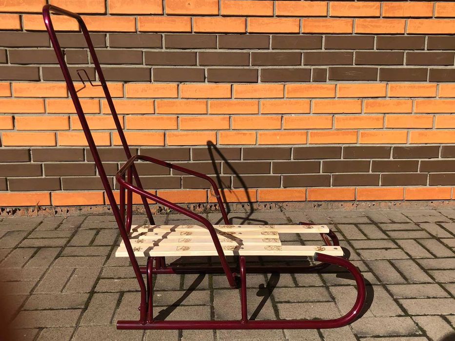 Санки Сніжинка зі штовхачем