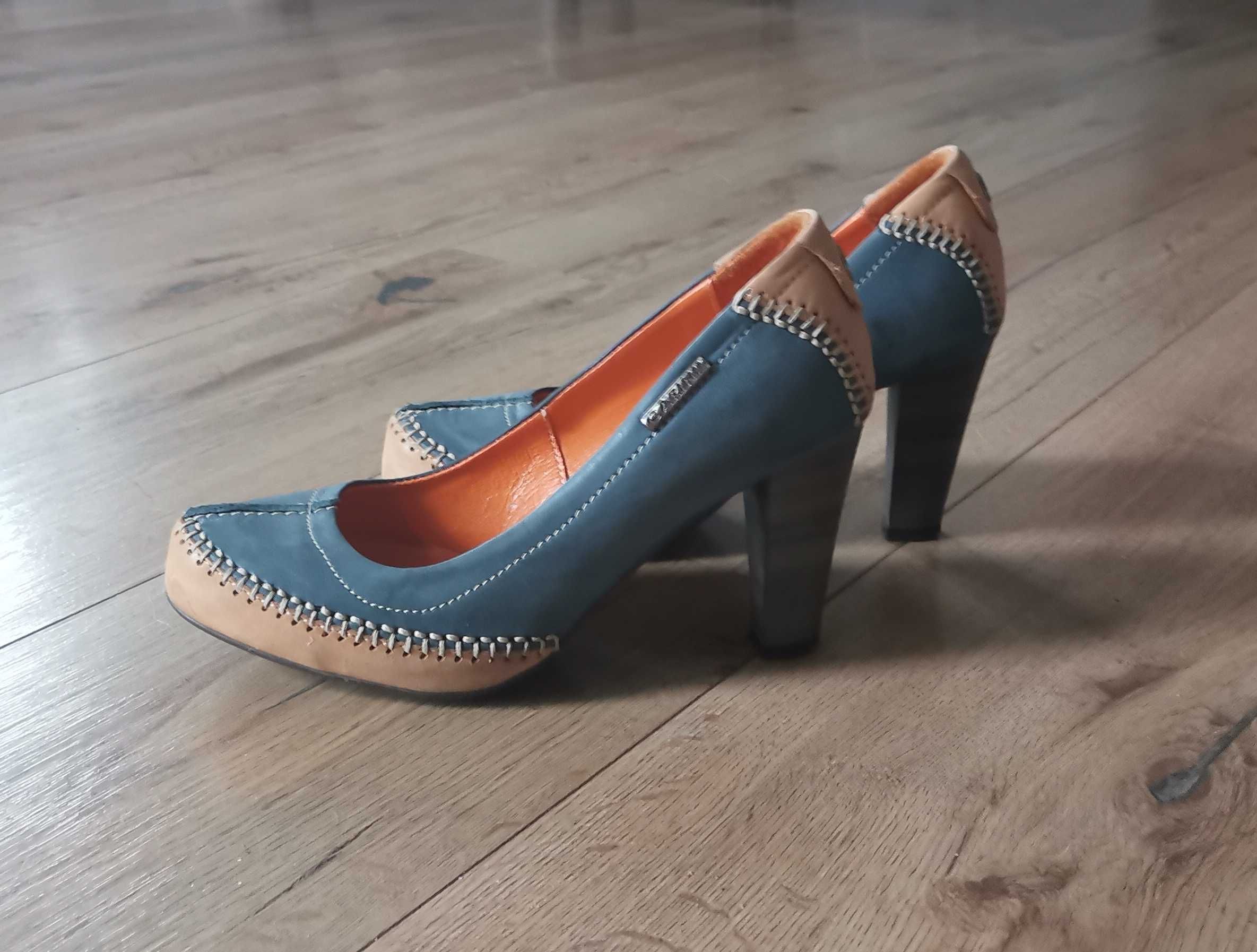 Buty na wysokim obcasie Carinii oryginalne #skóra naturalna