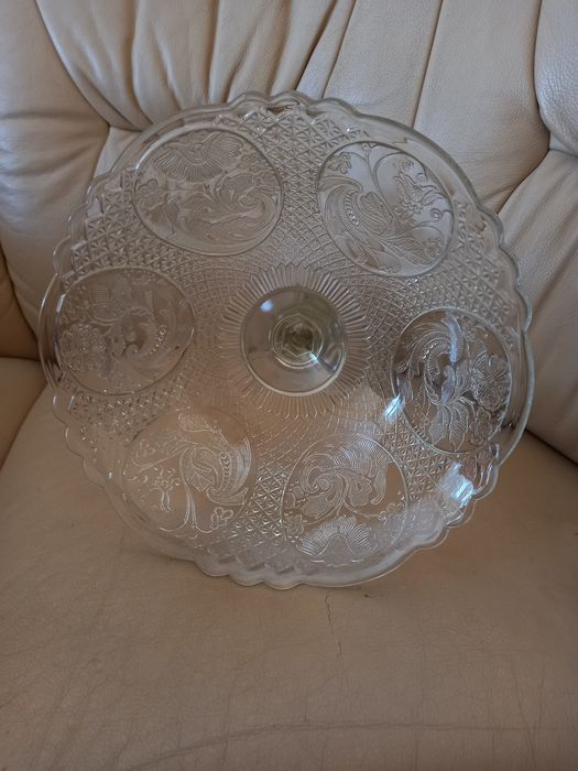 Piękna Duża Patera Owocarka na stopie "Medaliony" HSG Ząbkowice NOWA