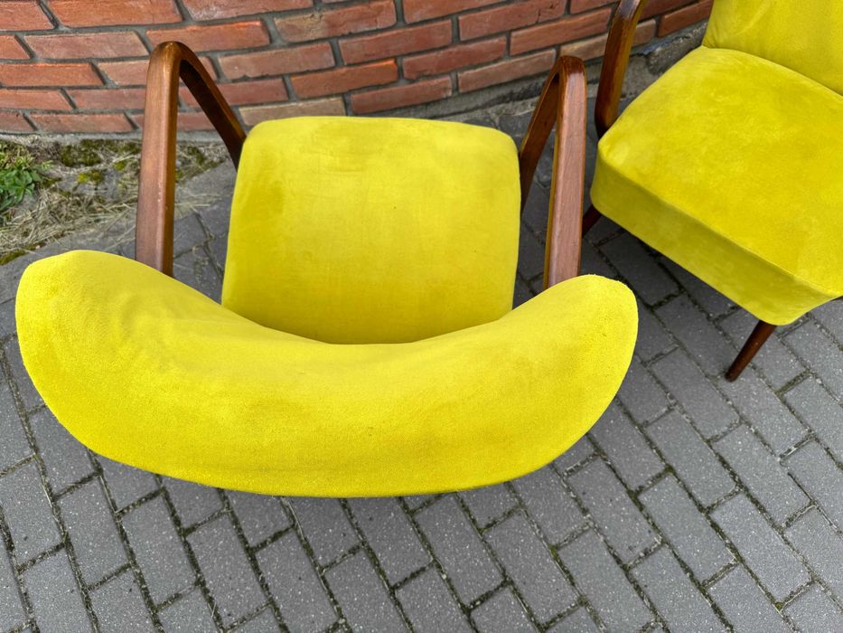 Fotel klubowy patyczak art deco vintage prl fotelik Ludwik stylowy