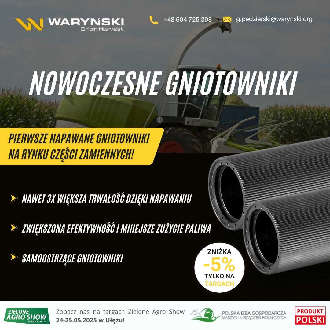 Oryginalne walce do CLAAS JAGUAR – Prosto od producenta Waryński!