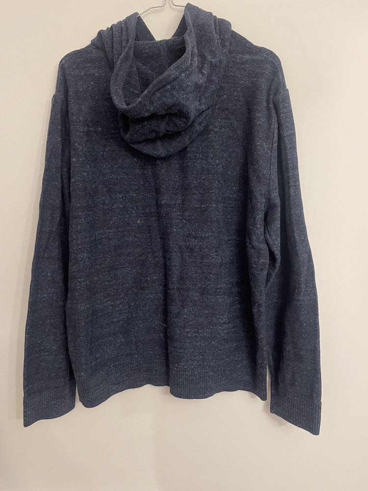 Męska bluza GAP granatowa 80% bawełna z kapturem