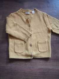 Rozpinany na guziki sweter sweterek jasno brązowy Mango Kids 92