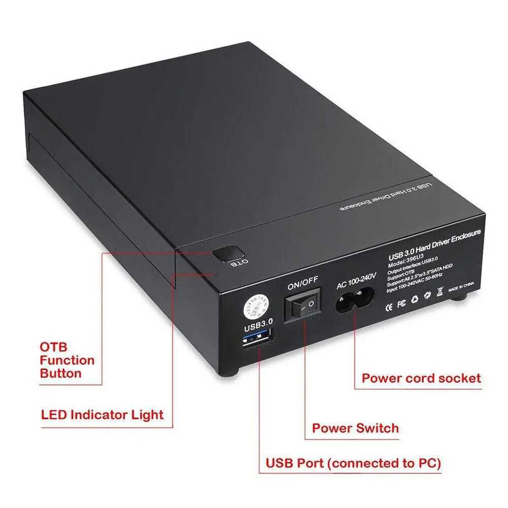 Корпус карман для внешнего жесткого диска USB 3.0 SATA III 2,5/3,5 SSD