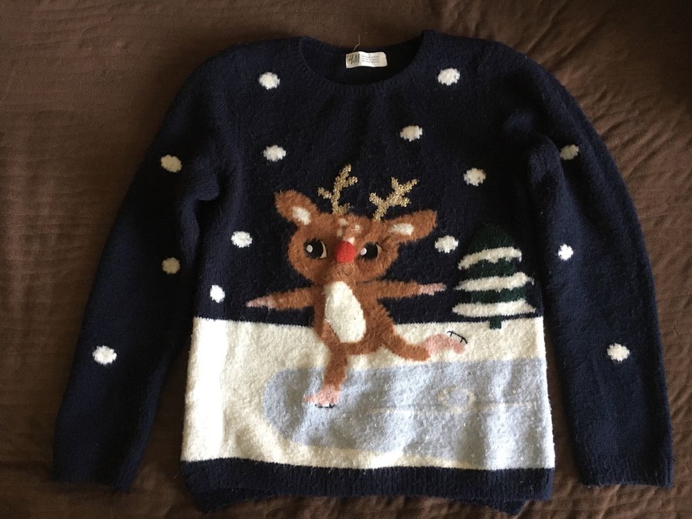 Swiąteczny sweter dziewczęcy