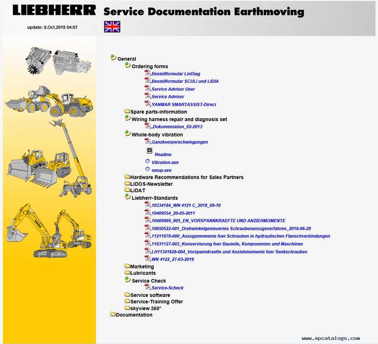 LIEBHERR Lidos 2022 KATALOG Części Schematy Instrukcje Zdalna Instalac