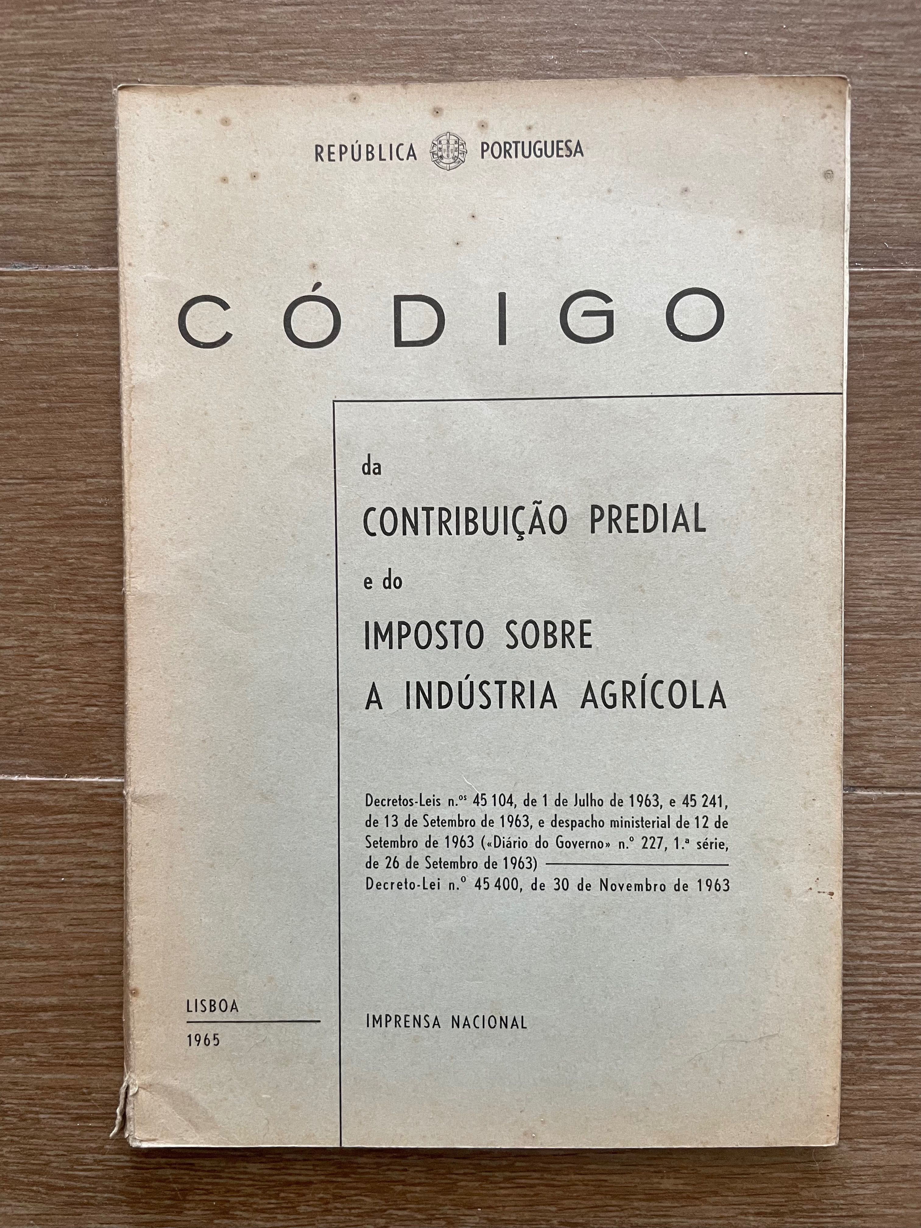 Código da Contribuição Predial e do Imposto sobre Indústria Agrícola