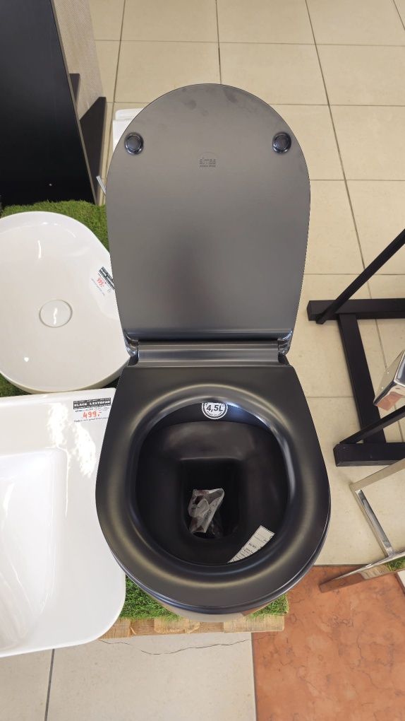 Miska WC wisząca Simas Vignoni 56x36cm Czarny mat