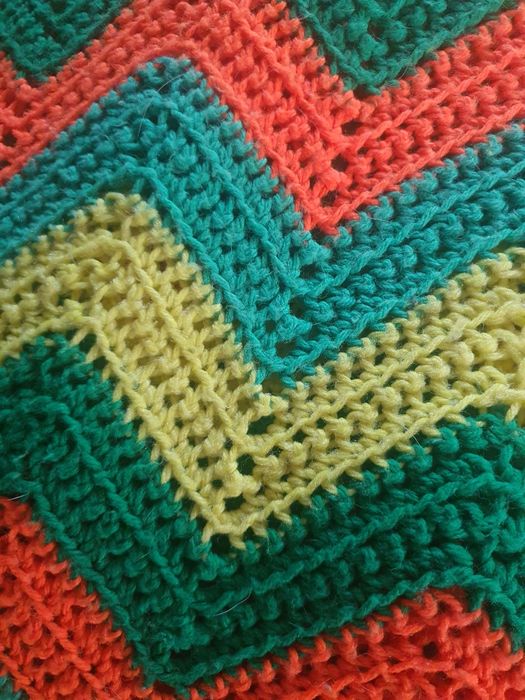 Handmade - narzuta/ pled/ koc - 200 x 175 cm