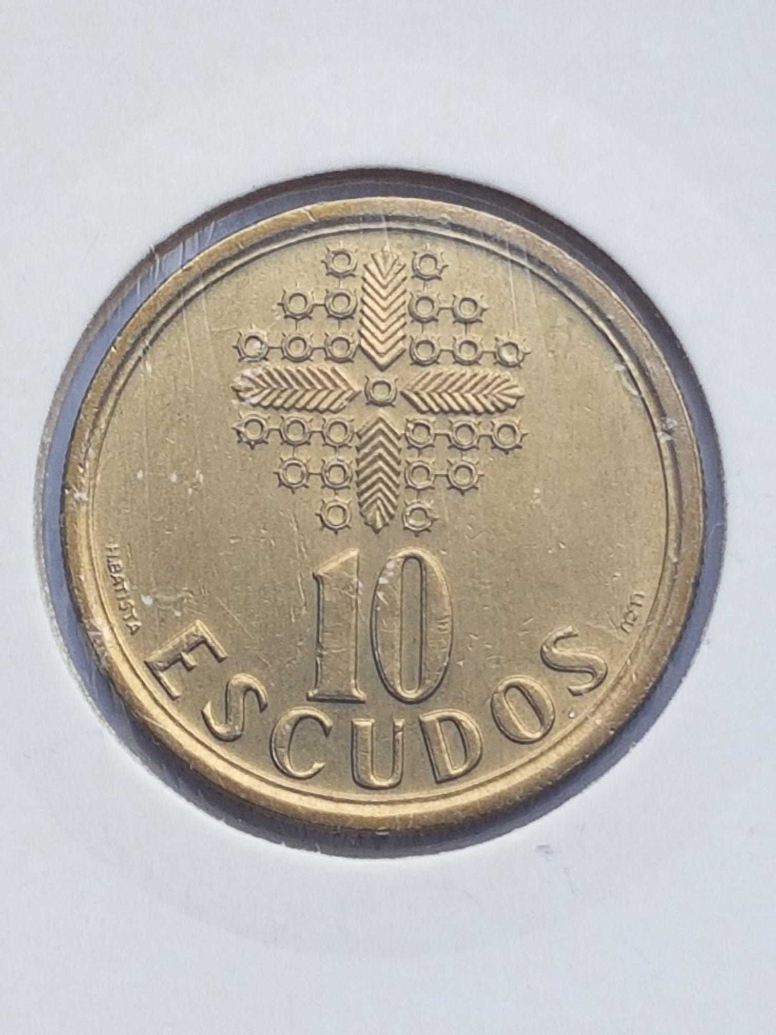 Moeda 10 Escudos Latão Niquel República 1992 (BELA)