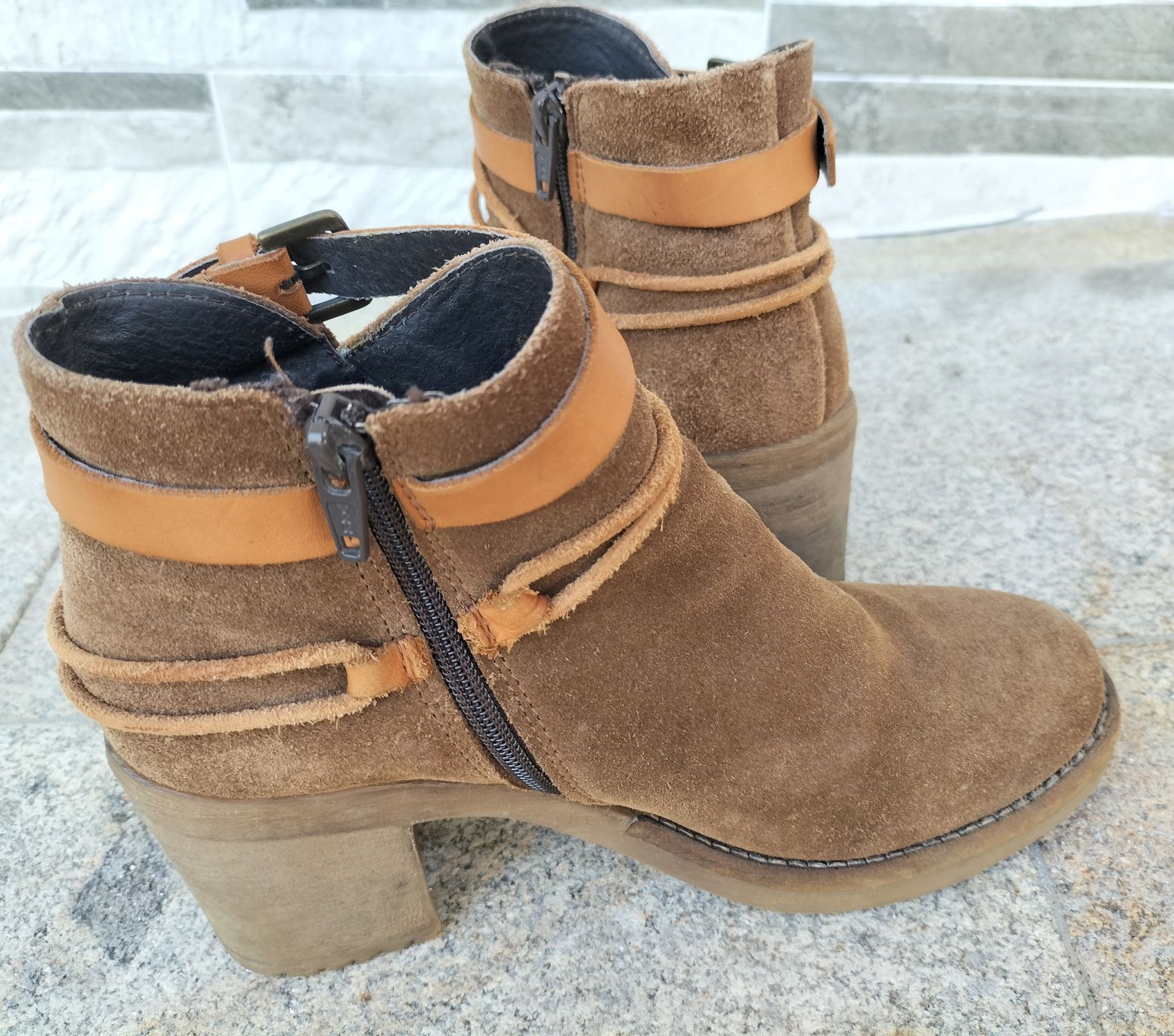 Bota camel de Camurça