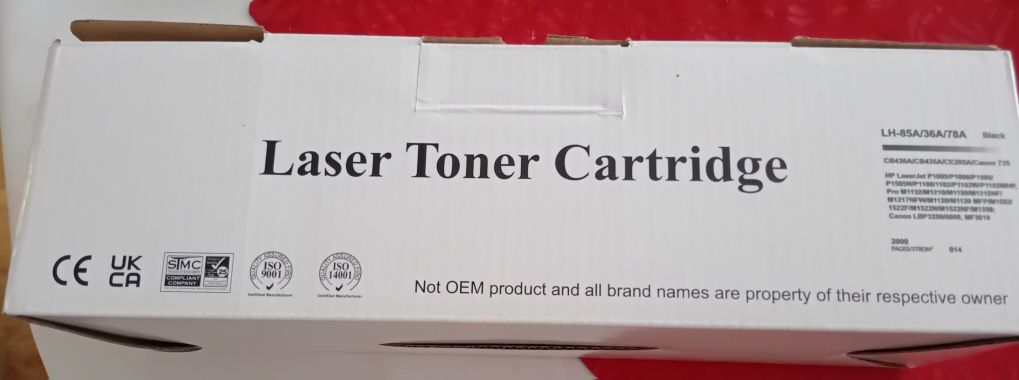 Laser Toner Cartrige Stan igła!