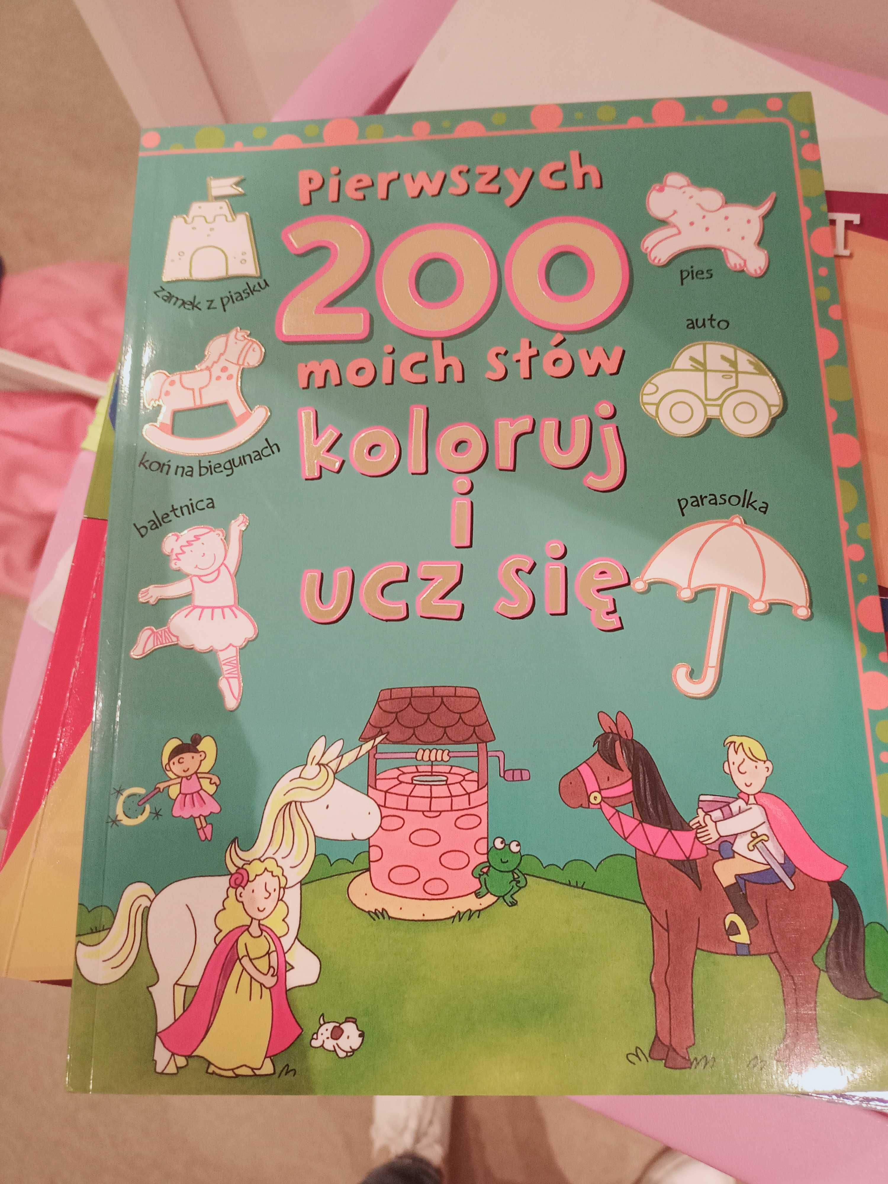 200 pierwszych słów ucz się i koloruj - Nowa