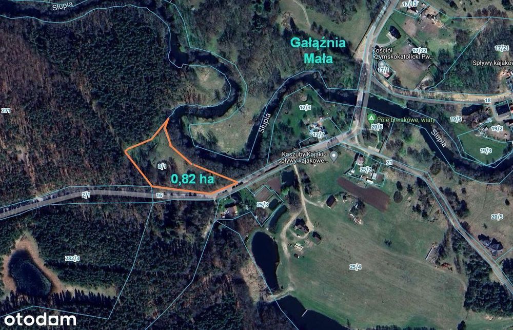 Działkę w zakolu rzeki Słupi na terenie Parku