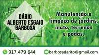 Faço manutenção de jardins e limpeza de terrenos