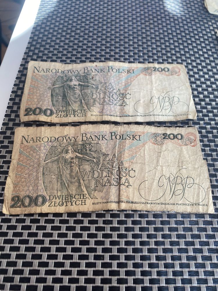 Banknot 200 zł rok 1986 2 szt