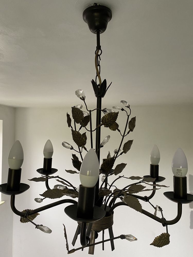 Lampa sufitowa ozdobna świecznik dekoracyjna