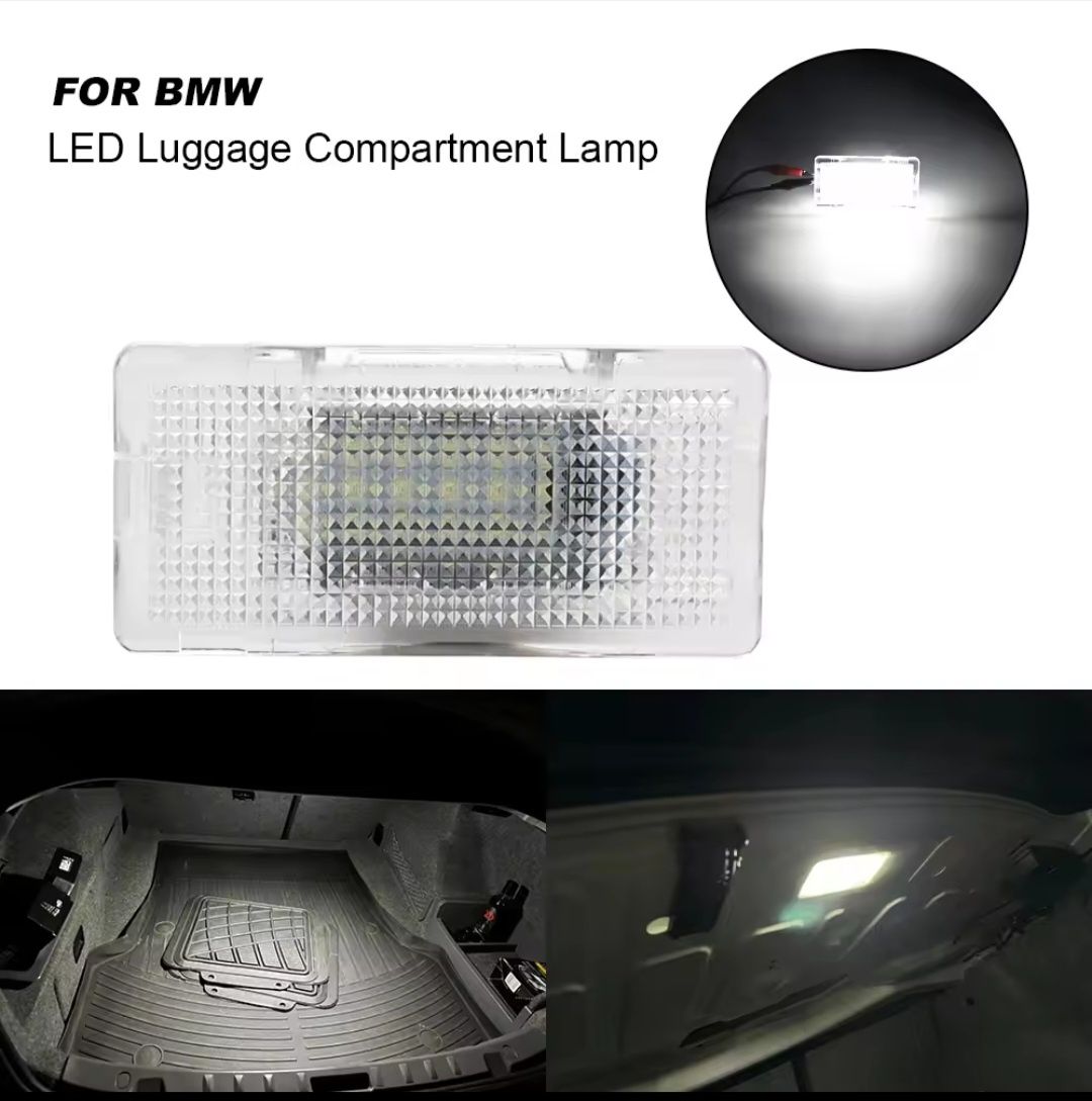 Bmw luz led mala e porta luvas