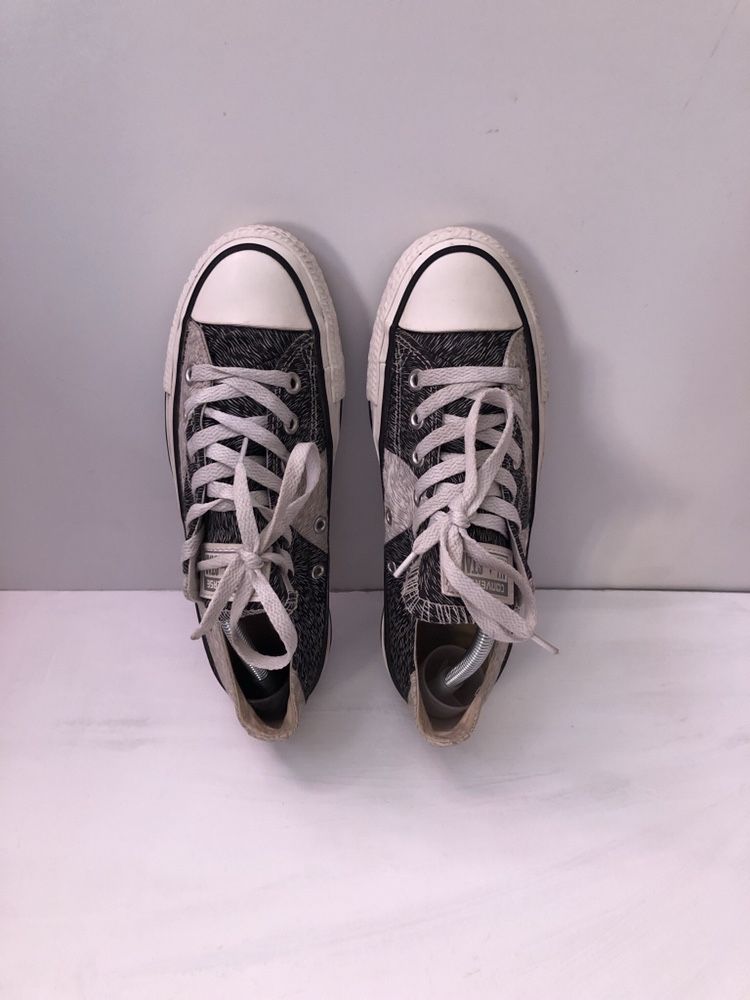 Converse fluo odblaskowe białe trampki unikat 37.5 / 24 cm