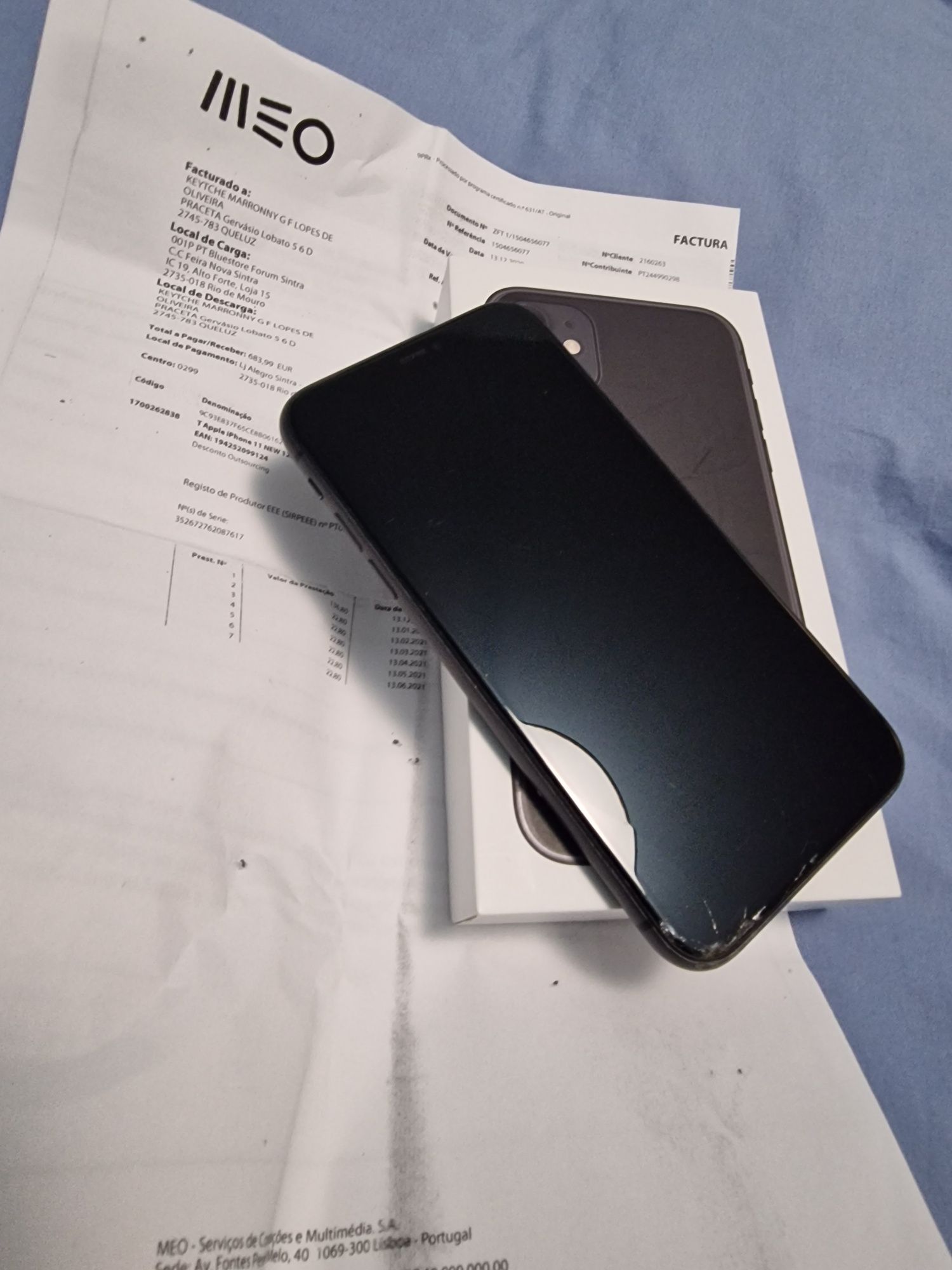 Iphone 11 128gb - telefone + caixa (sem carregador)