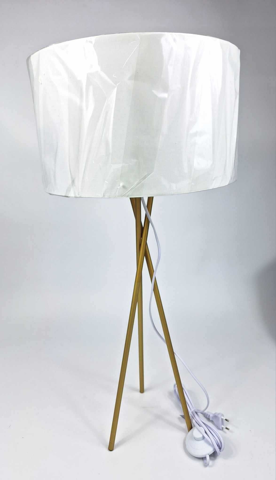 HSH Tripod lampa LED stojąca do salonu z abażurem 34 x 138
