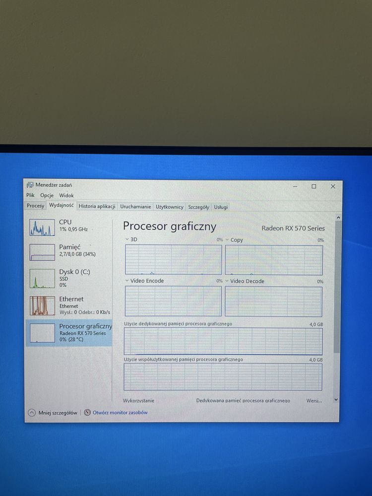 Komputer i5/RX570/16GB RAM DDR4/SSD 250GB
