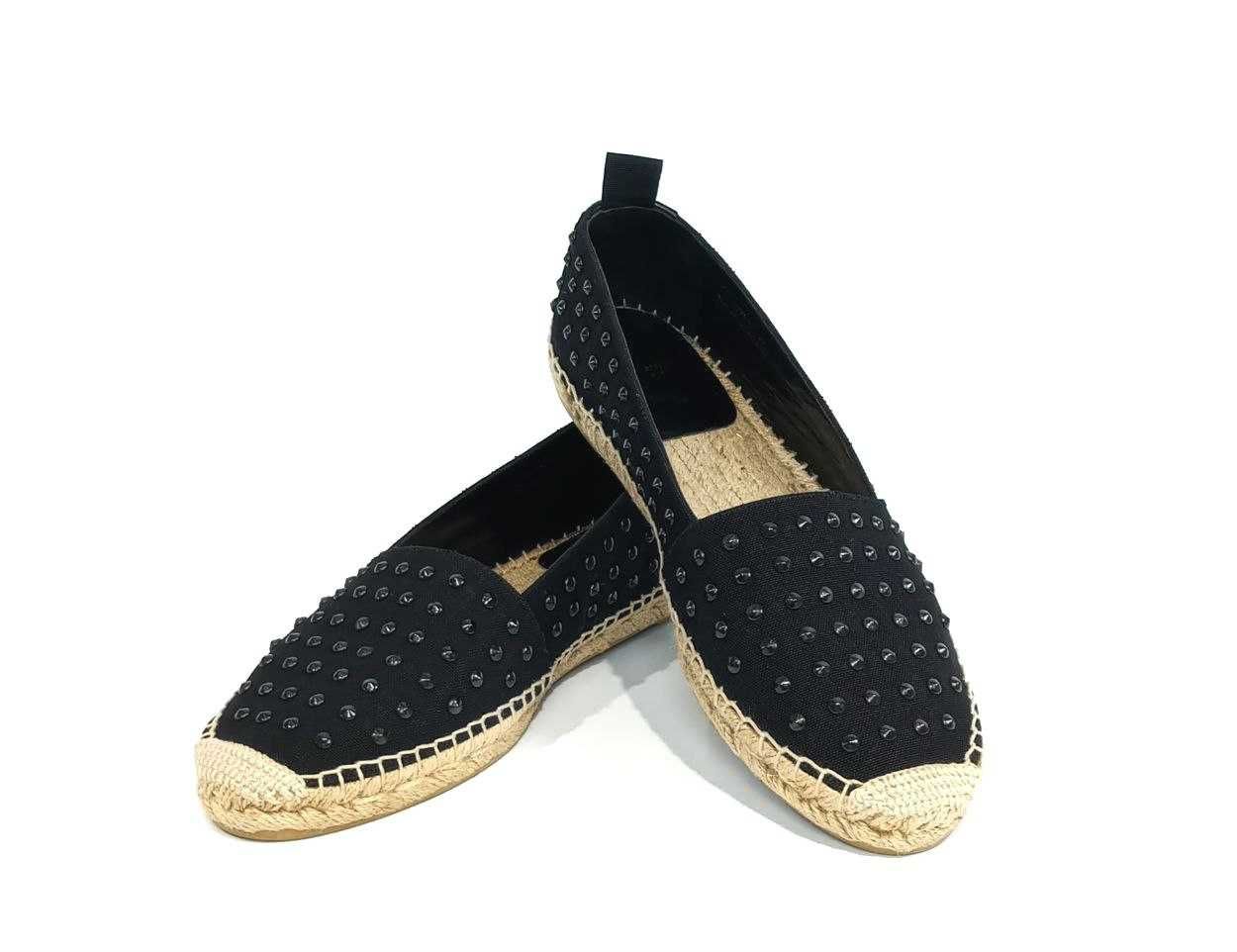 Эспадрильи Yves Saint Laurent Black Canvas Embellished Оригинал