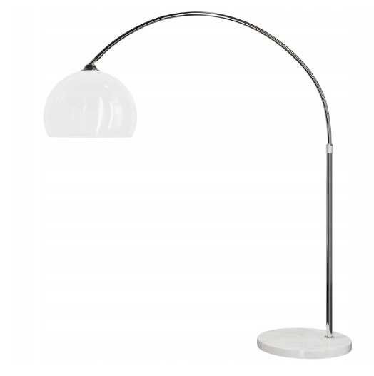 Lampa Stojąca Podłogowa Łukowa Biała lampa podłogowa