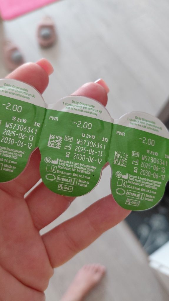 Контактні одноденні лінзи Biotrue. -2.00