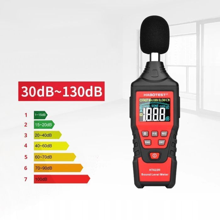 Decybelomierz Sonometr Miernik Hałasu A/C USB 30-130 Db 125ms Wykres