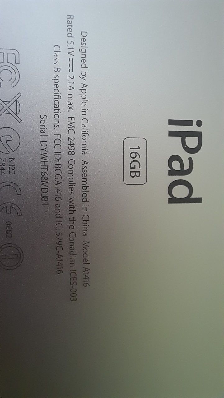 Ipad A1416 айпад + зарядка