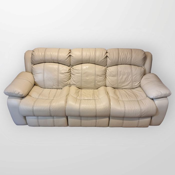 Kanapa skórzana premium, rozkładana 220x98x98 cm