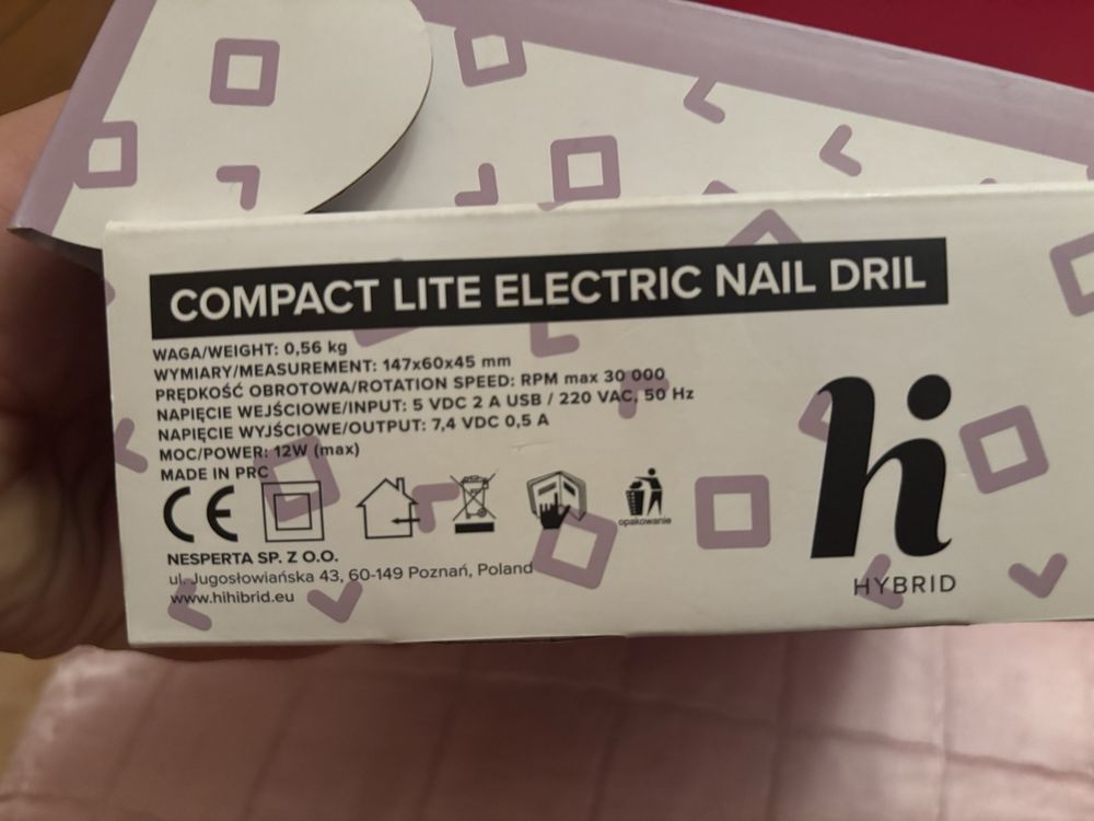 Frezarka do paznokci hybrydowych Hi Hybrid Compact Lite Nail Dril