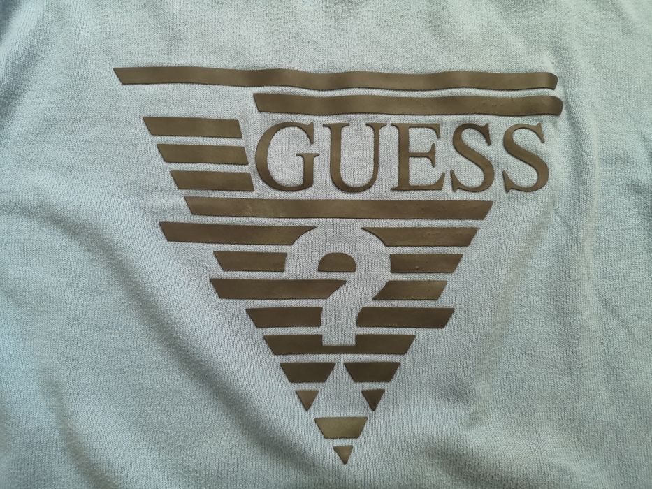 Niebieski męski sweter GUESS rozmiar L