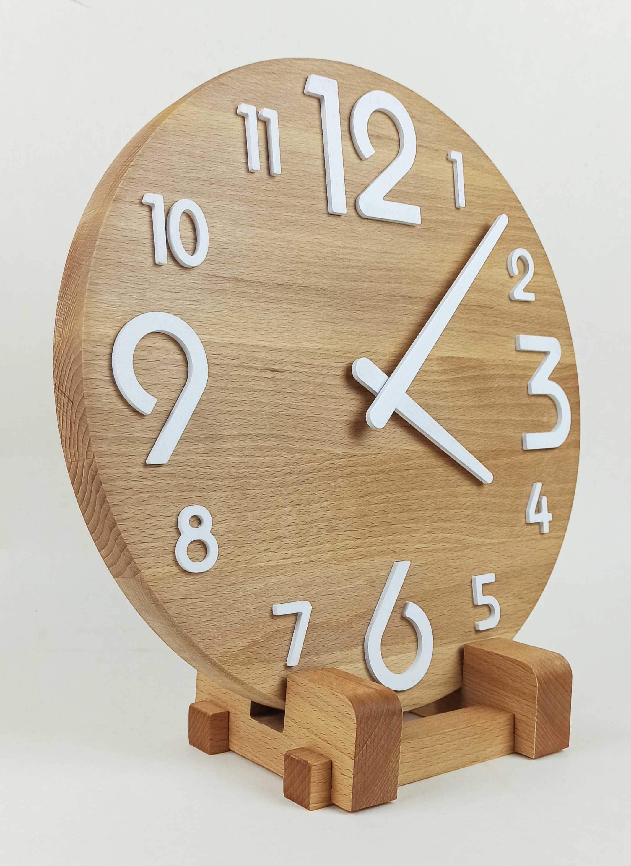 Настінний годинник з натурального дерева, серії "wooden" Круглий 31см
