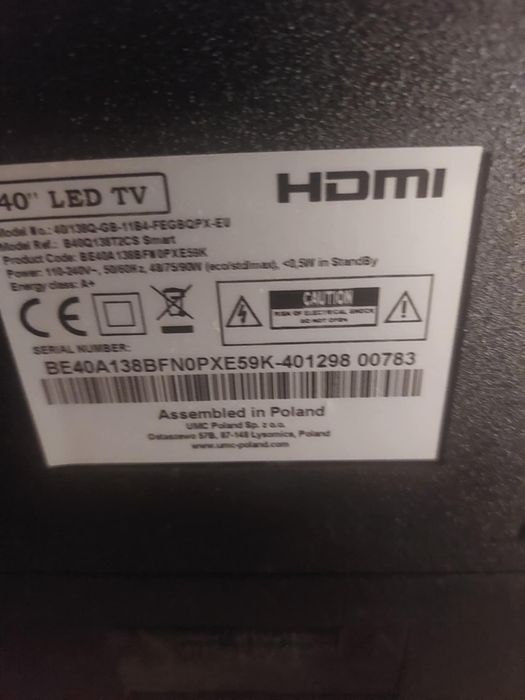 Telwizor Led Blaupunkt 40 cal