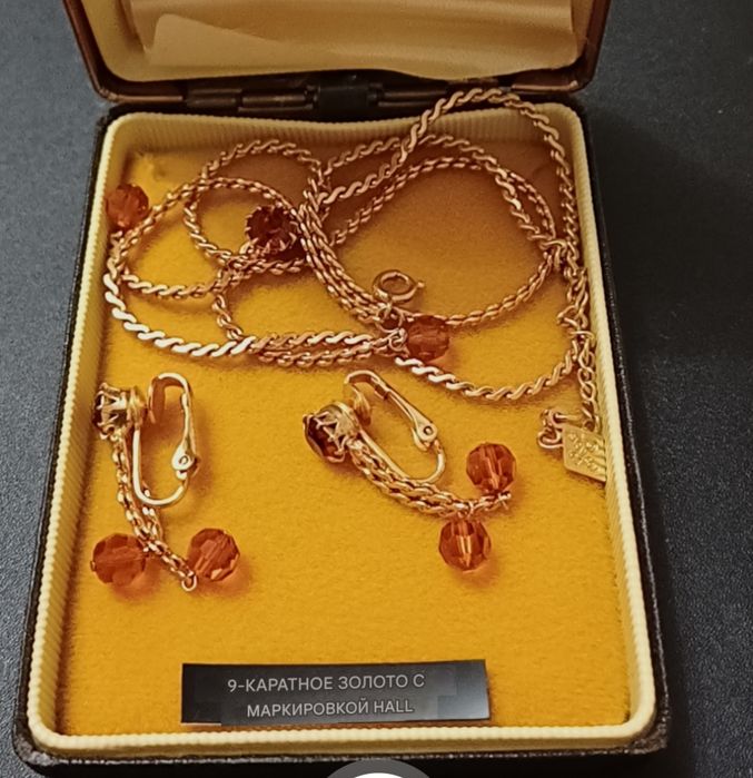 Комплект ювелирных изделий Excalibur из 9-каратного золота с цепочкой
