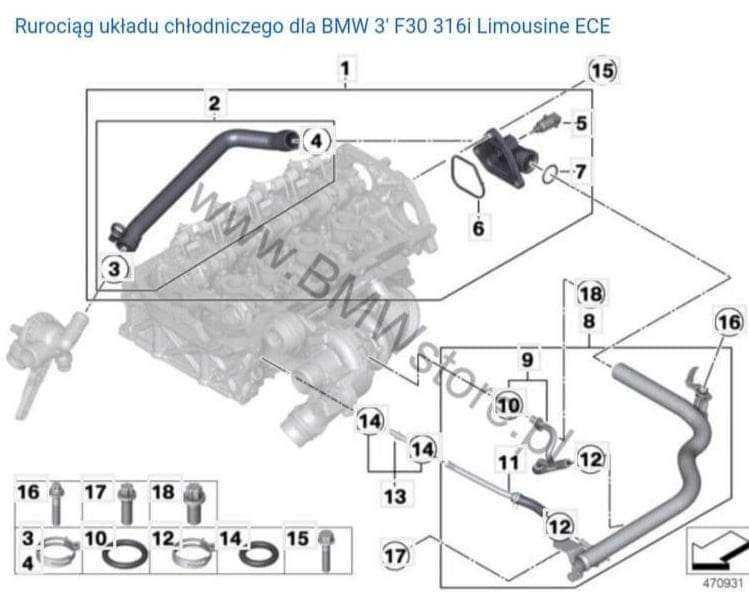 Sprzedam oryginalny przewód odpowietrzający do BMW F30