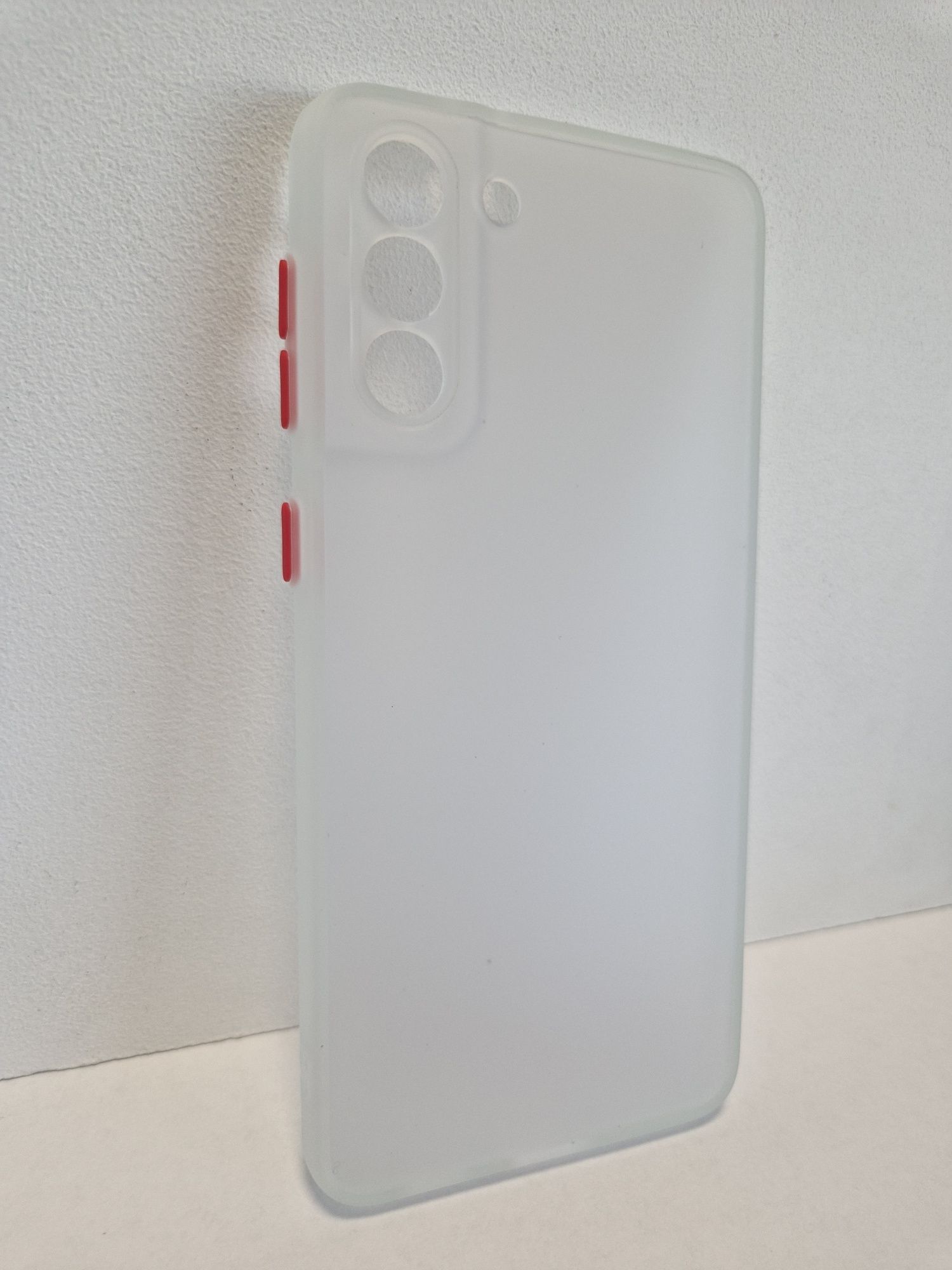 Vennus Color Button Bumper do Samsung Galaxy S21 Plus Przezroczysty