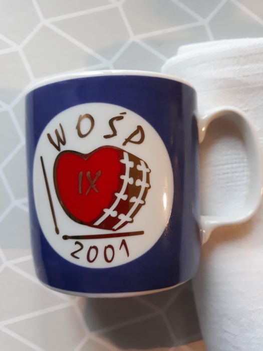 Kubek WOŚP IX 9 Finał 2001 Włocławek Mennica Państwowa unikat
