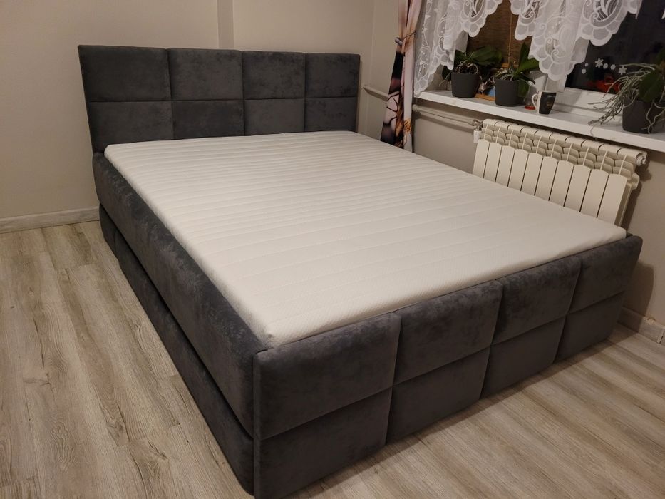 Łóżko tapicerowane kontynentalne małżeńskie 160x200 producent  nowe