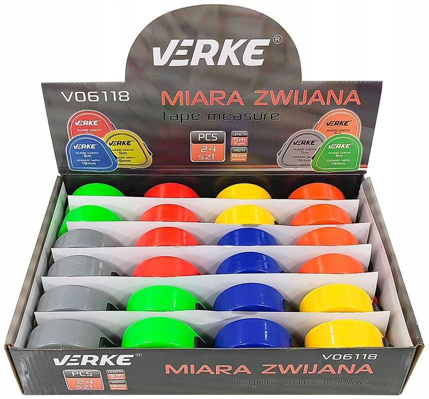 ZESTAW METRÓWKA Ręczna Miarka Metr Zwijany Taśma Miernicza Miara 5M