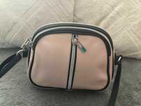 Skórzana torebka trzykomorowa GENUINE LEATHER