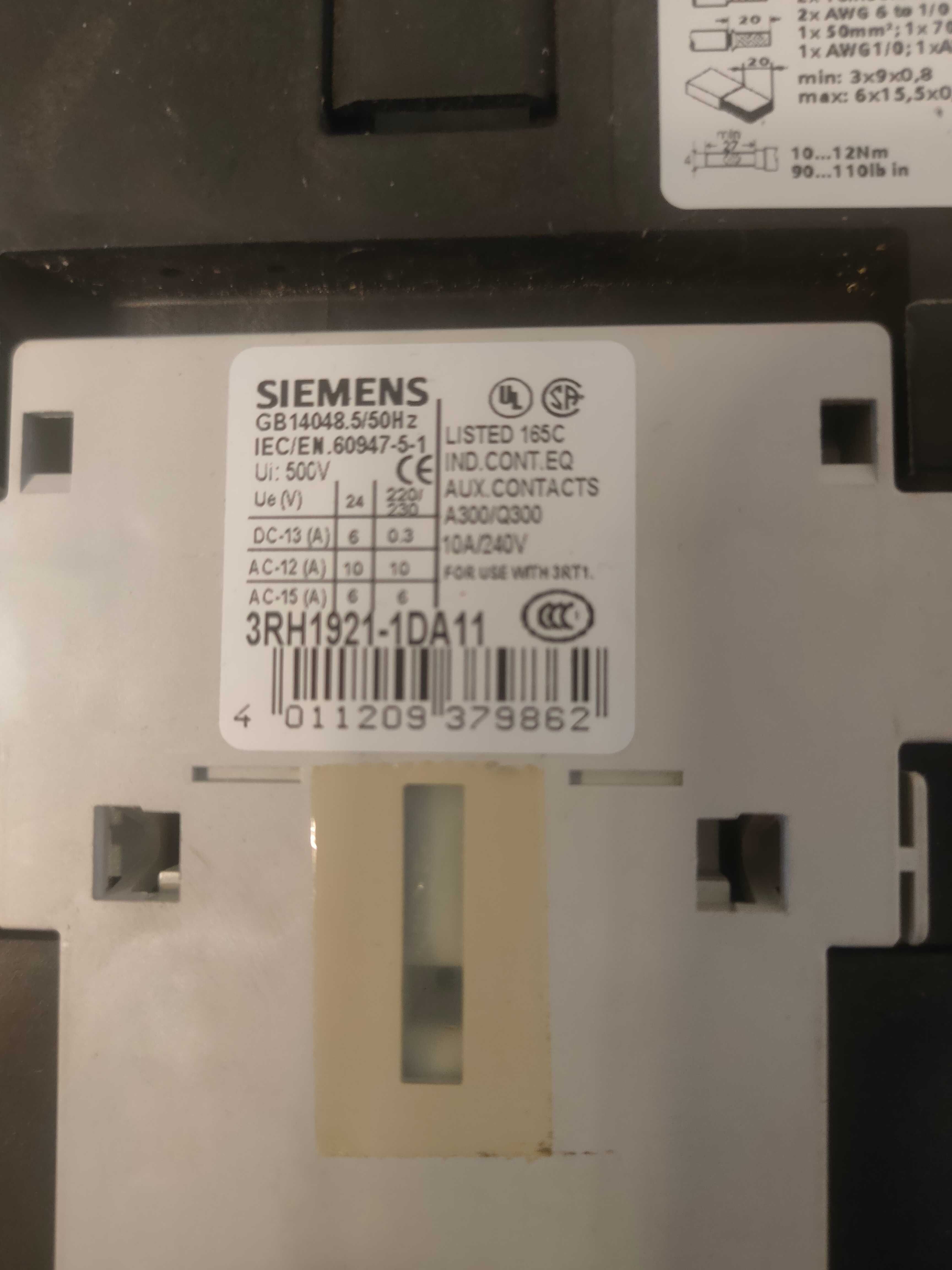 Siemens Sirius stycznik mocy AC-3 115A 55kW 3RT1054