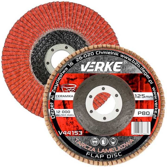 Tarcza ścierna listkowa piórkowa CERAMICZNA SZLIFOWANIA LAMELKA 125MM