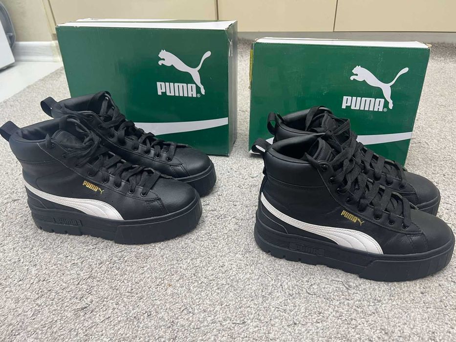 Стильные кожаные ботинки кроссовки кеды puma осень- зима 37.5 , 39 р