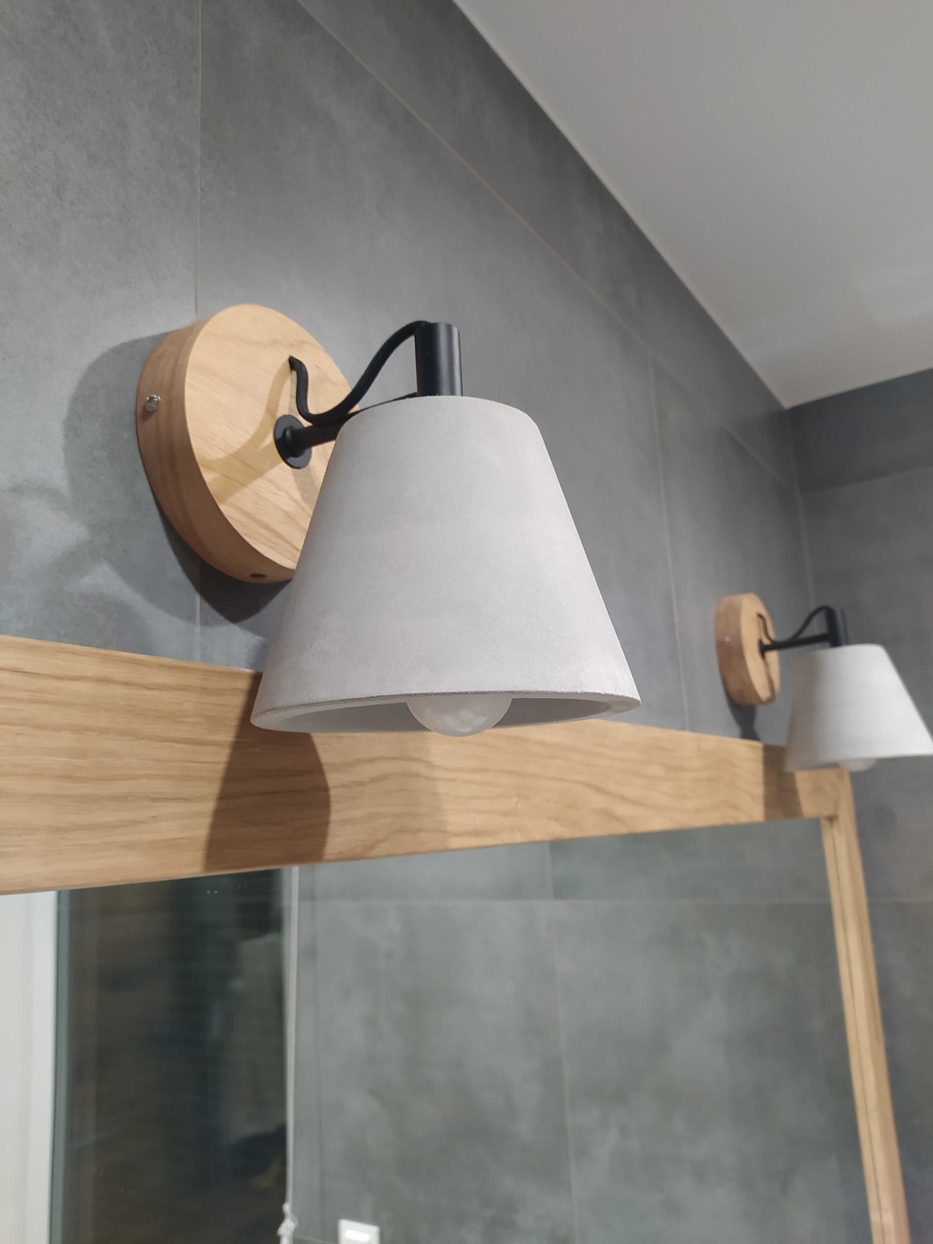 Lampa kinkiet z betonowym kloszem