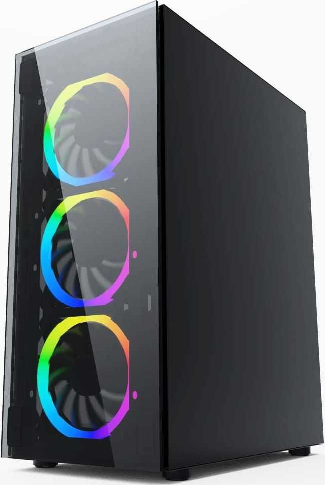 [NOWA, FV23%] Obudowa Gembird Fornax 1500RGB Midi Tower SZKŁO + 4xFAN