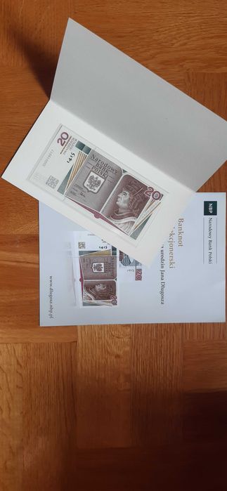 20 zŁ Jan Długosz banknot  z folderem