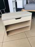 Szafka na buty Beżowa 60 x 44 x 30 cm Siedzisko Ławka MDF Półka